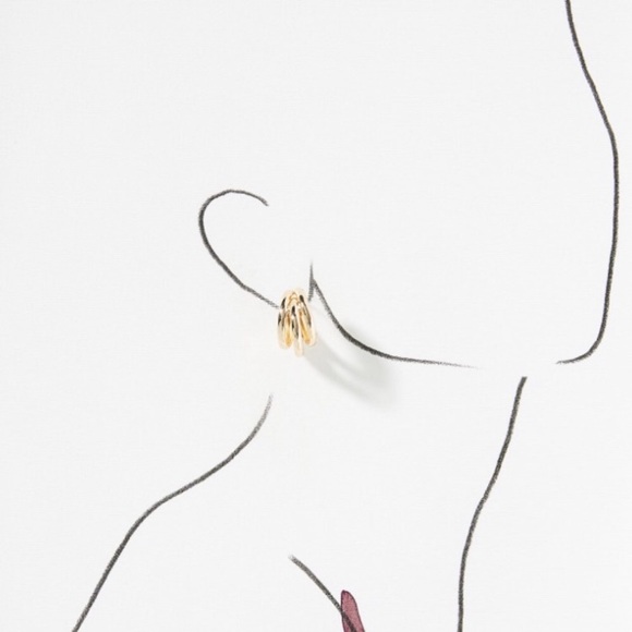Lauryn Gold Triple Hoop Earrings! - Picture 4 of 5